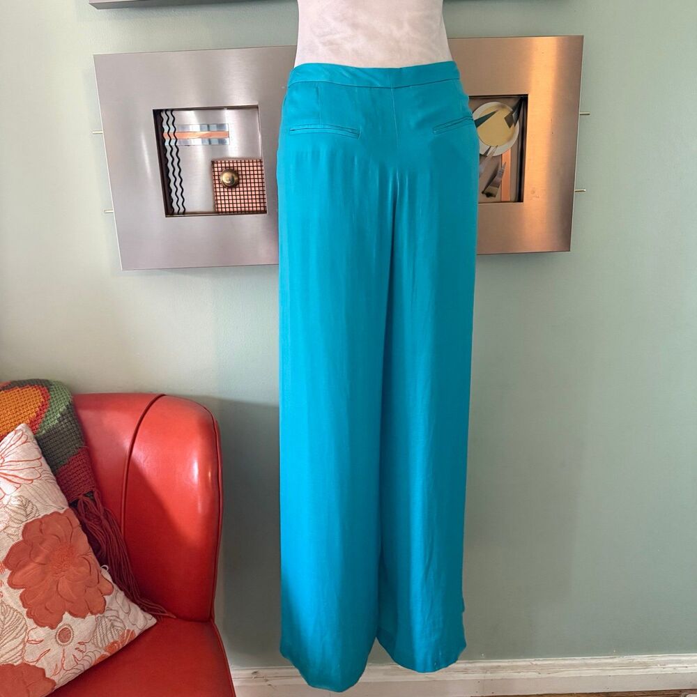 rag & bone Turquoise Wide-Leg Trousers - Picture 3 of 11